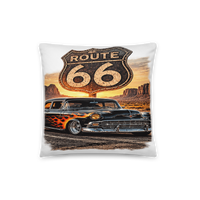 Route 66 Flame Cruiser All-Over Print Pillow product mockup 2