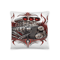Supercharged V8 Pinstripe All-Over Print Pillow product mockup 3