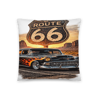 Route 66 Flame Cruiser All-Over Print Pillow product mockup 3