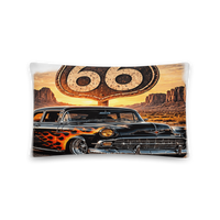 Route 66 Flame Cruiser All-Over Print Pillow product mockup 6