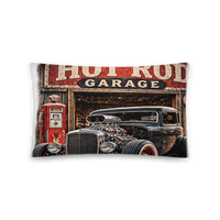 Hot Rod Garage Blown Coupe All-Over Print Pillow product mockup 5