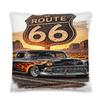 Route 66 Flame Cruiser All-Over Print Pillow product mockup 8