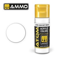 Ammo Atom Color - Matte White 20ml Bottle — exact product view