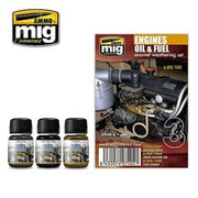 Ammo Engines Oil and Fuel Enamel (three 35ml bottles) — exact AMMO by Mig Jimenez product image
