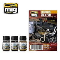 Ammo Engines Oil and Fuel Enamel (three 35ml bottles) — exact AMMO by Mig Jimenez product image