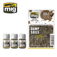 Ammo Damp Soil colors (three 35ml Bottles) — exact AMMO product image