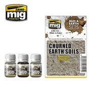 Ammo Churned Earth Soil colors (three 35ml Bottles) — exact AMMO by Mig Jimenez product image