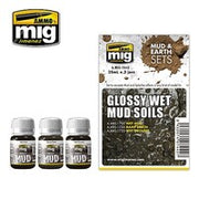 Ammo Glossy Wet Mud Soil colors (three 35ml Bottles) — exact product view