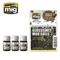 Ammo Glossy Wet Mud Soil colors (three 35ml Bottles) — exact product view