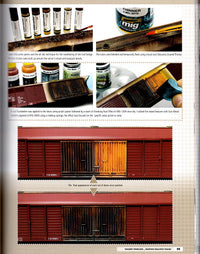 Railway Modeling sample page 59 showing freight-car door weathering