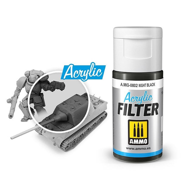 AMMO A.MIG-0802 Night Black Acrylic Filter