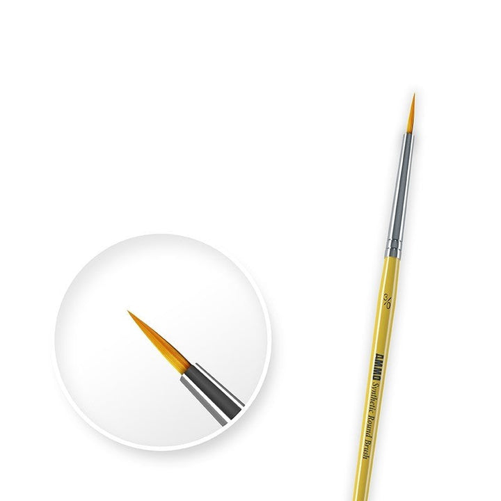 AMMO A.MIG-8611 Synthetic Round Brush, Size 3/0