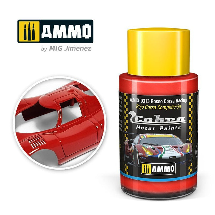 AMMO A.MIG-0313 Cobra Motor Rosso Corsa Racing acrylic paint, 30 ml
