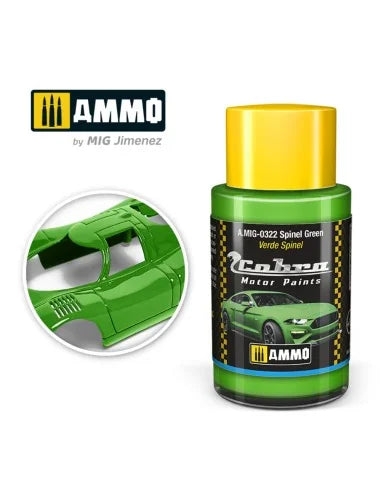 AMMO A.MIG-0322 Cobra Motor Spinel Green 30 ml acrylic paint bottle
