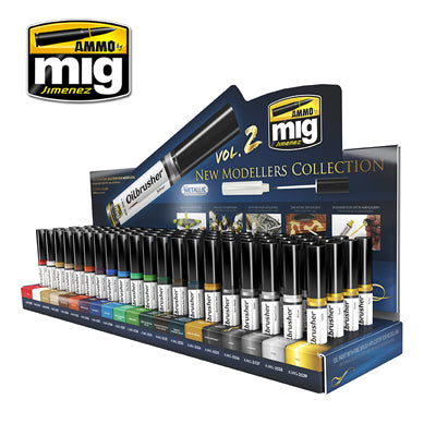 AMMO by Mig Jimenez A.MIG-8163 Oilbrushers Display Volume 2, 20 colours with 4 units each