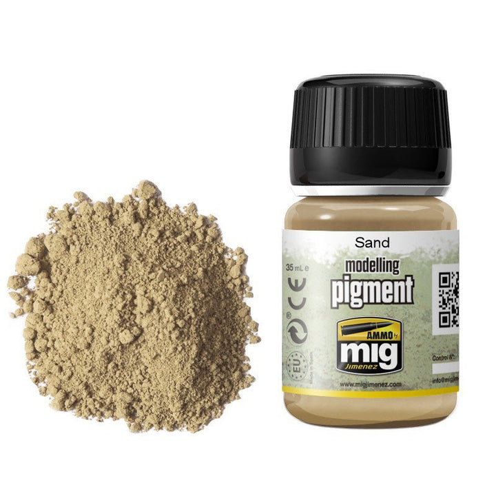 AMMO by Mig Jimenez 3012 Sand 35 ml actual pigment jar and loose pigment