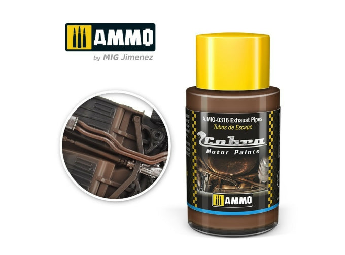 AMMO by Mig Jimenez A.MIG-0316 Cobra Motor Exhaust Pipes acrylic paint, 30 mL