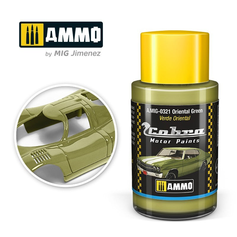 AMMO by Mig Jimenez A.MIG-0321 Cobra Motor Oriental Green paint, 30 ml