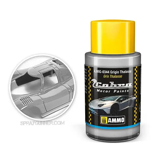 AMMO by Mig Jimenez A.MIG-0344 Cobra Motor Grigio Thalasse metallic paint, 30 ml