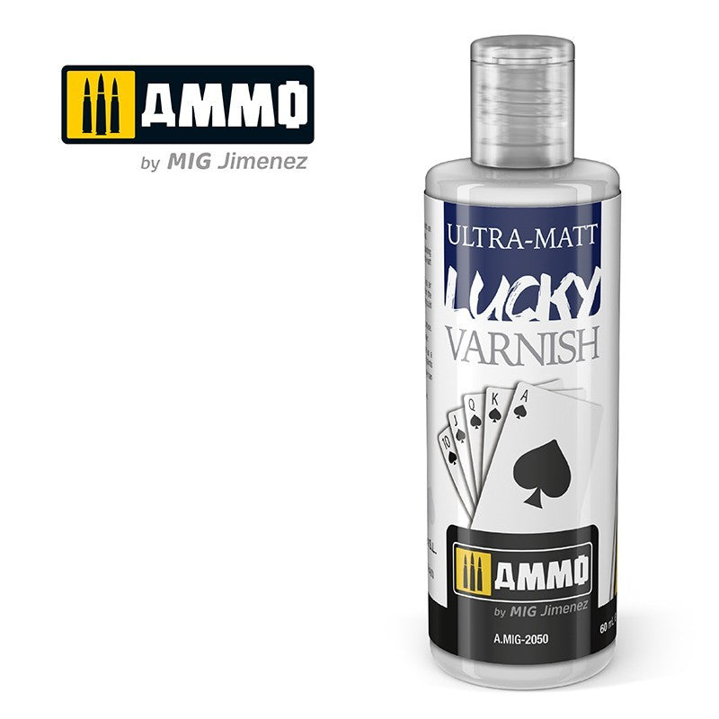 AMMO by MIG Jimenez A.MIG-2050 Lucky Varnish Ultra-Matt 60 mL bottle
