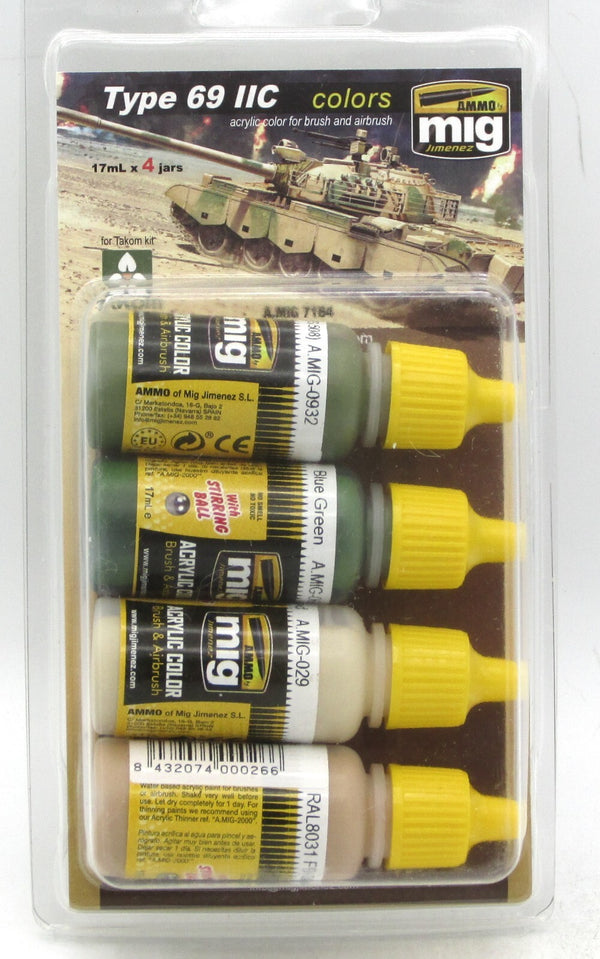 AMMO by Mig Jimenez A.MIG-7164 Type 69 IIC paint set with four 17 ml bottles
