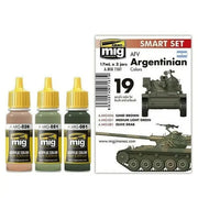 AMMO A.MIG-7167 AFV Argentinian Colors three-bottle acrylic paint set