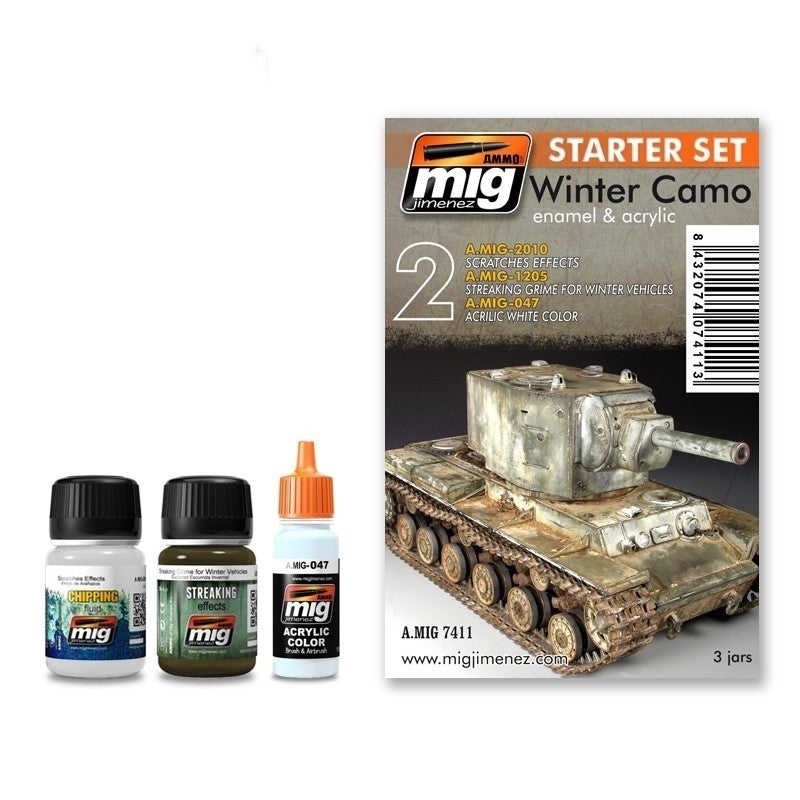 AMMO by Mig Jimenez A.MIG-7411 Winter Camo Starter weathering set