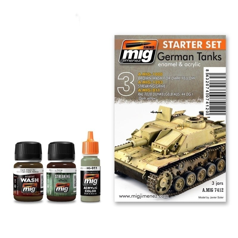 AMMO by Mig Jimenez A.MIG-7412 German Tanks Starter weathering set