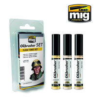 AMMO by Mig Jimenez A.MIG-7500 Oilbrusher Flesh Tones Set, 3 x 10 ml