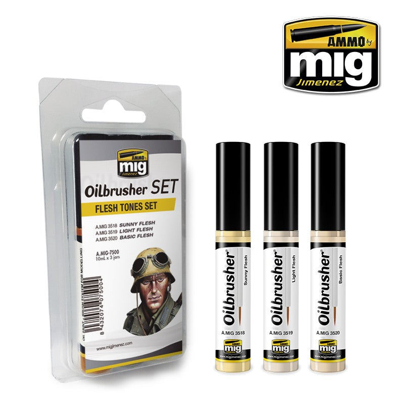AMMO A.MIG-7500 Oilbrusher Flesh Tones Set