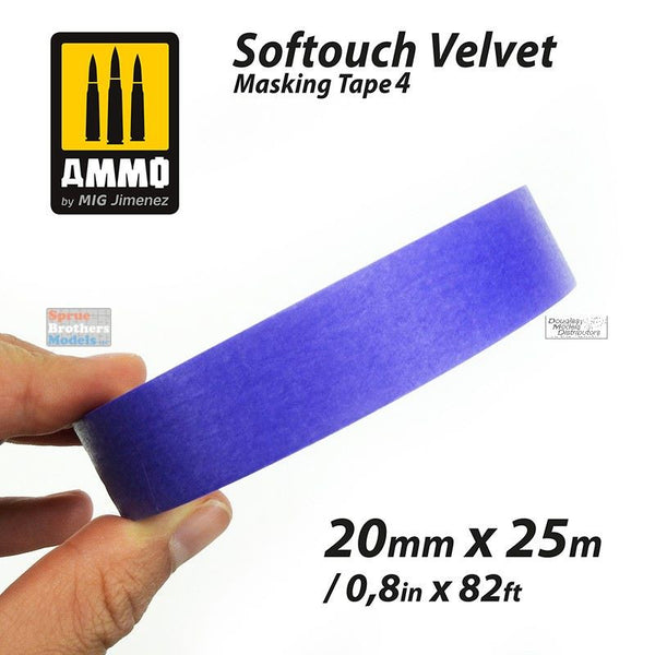 AMMO by Mig Jimenez A.MIG-8243 Softouch Velvet Masking Tape No. 4, 20 mm × 25 m
