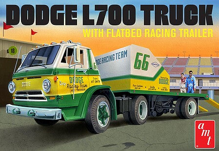 AMT 1966 Dodge L700 Truck with Flatbed 1:25 Model Kit #AMT1368 product image