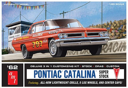 AMT 1962 Pontiac Catalina Super Stock, 1:25 Scale – AMT1392 exact product image