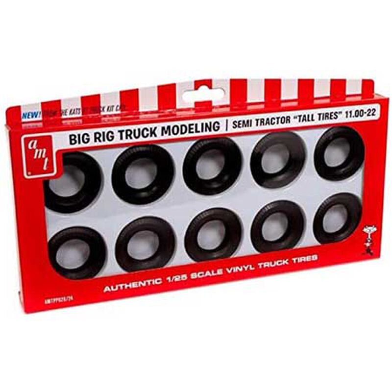 AMT Semi Truck Tall Tires Pack 11.00-22 1:25 AMTPP028
