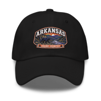 Arkansas embroidered dad hat in Black