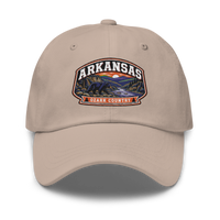 Arkansas embroidered dad hat in Stone