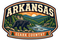 Arkansas heritage badge embroidery artwork