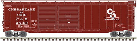 Atlas HO C&O 50 foot double-door boxcar number 28199 ATL20006575