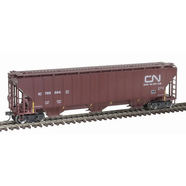 Atlas HO 20006655 Canadian National IC #769606 Thrall 4750 Covered Hopper side view