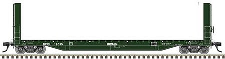 Atlas HO Scale BC Rail 51'6-Inch Bulkhead Flatcar – 20007092