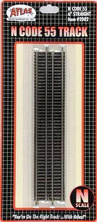 Atlas N Scale Code 55 6-Inch Straight Track 6-Pack – 2002– product image