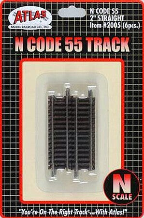 Atlas N Scale Code 55 2-Inch Straight Track – 2005