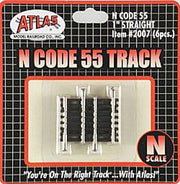 Atlas N Scale Code 55 1-Inch Straight Track 6-Pack – 2007– product image 1