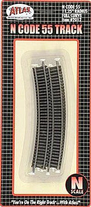 Atlas N Scale Code 55 11.25-Inch Radius Full Curve Track – 2012– product image 1