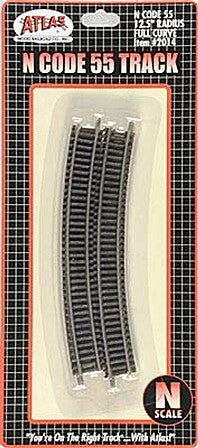 Atlas N Scale Code 55 12.5-Inch Radius Full Curve Track 6-Pack – 2014