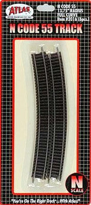 Atlas N Scale Code 55 13.75-Inch Radius Full Curve Track – 2016– product image 1