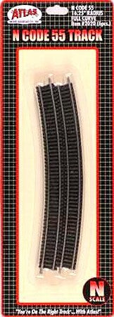 Atlas N Scale Code 55 16.25-Inch Radius Full Curve Track – 2020– product image