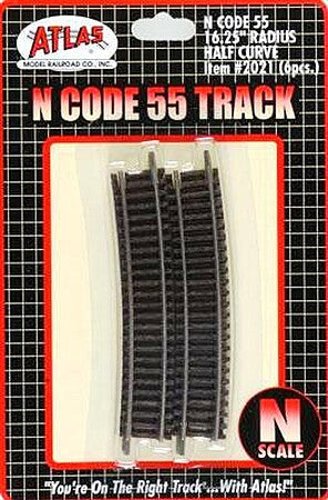 Atlas N Scale Code 55 16.25-Inch Radius Half Curve Track – 2021– product image