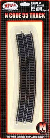 Atlas N Scale Code 55 17.5-Inch Radius Full Curve Track – 2022