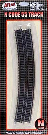 Atlas N Scale Code 55 18.75-Inch Radius Full Curve Track – 2024